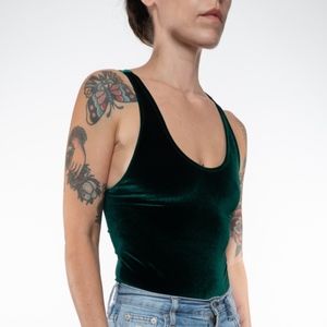 Green Velvet Bodysuit